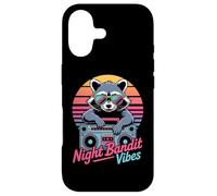 Night Bandit Vibes Retro Raccoon Boombox Party Case for iPhone 17