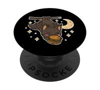 Night Bat Burger Cartoon PopSockets Adhesive PopGrip