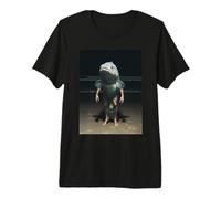 Night Beach Fish Man Weird Sea Creature Hybrid Premium T-Shirt
