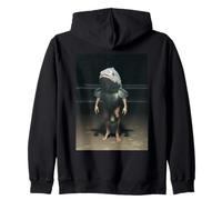 Night Beach Fish Man Weird Sea Creature Hybrid Zip Hoodie