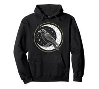 Night Black Bird Raven | Mystic Corvid Crow Lovers Pullover Hoodie
