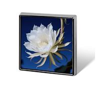 Night Blooming Cereus Brooch Pins Aluminum Alloy Lapel Pins for Men Women Badge Button Decorative Jewelry Charms for Hats Bags Backpacks Suits Shirts Scarves Clothing Accessories Gift