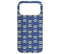Night Blue Arcs Lines Waves Curves Op Art Pattern Case for iPhone 17 Pro Max