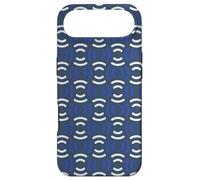 Night Blue Arcs Lines Waves Curves Op Art Pattern Case for iPhone Air
