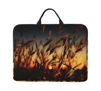 Night Brown Wheat Laptop Case 14 in, TSA Laptop Sleeve Shockproof Protective Notebook Case Water Resistant Computer Bag with Handle Briefcase Handbags for Men Women