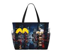 Night Building Print Large Capacity Travel Bag For Women Beach Tote Bags Duffle Bag,For Travel Gym Vacation