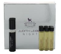 Gift Set Judith Leiber Night Parfum Spray 3x 10ml Refills Chrystal Ring Woman