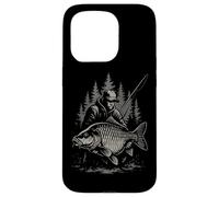 Night Carp Angler - Big Catch Fishing Design Case for iPhone 15 Pro