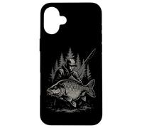 Night Carp Angler - Big Catch Fishing Design Case for iPhone 16 Plus
