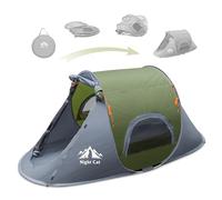 Night Cat 1 Man Pop Up Tent: 3S Set Up and Waterproof for Outdoor | Instant Tent Easy Foldable and Portable PU3000 Waterproof for Camping Festival