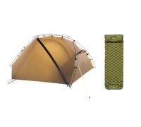 Night Cat 1 Man Tent Waterproof Backpacking Lightweight and Self Inflating Mat with Pillow for Camping Trekking Outdoor