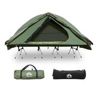 Night Cat 1 Man Tent Waterproof: Elevated Tent with Camp Bed for Hiking Travelling in Desert Grass Muddy Ground