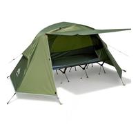Night Cat 1 Man Tent Waterproof: Elevated Tent with Camp Bed for Hiking Trekking Travelling in Desert Grass Muddy Ground