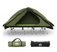 Night Cat 1 Man Tent Waterproof: Elevated Tent with Camp width 80 cm Bed for Hiking Travelling in Desert Grass Muddy Ground