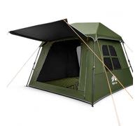 Night Cat 4 Person Pop Up Camping Tent, Blackout Cabin Tent with Vestibule & Rainfly, Waterproof Instant Easy Setup Family Tent, Dark Room Outdoor Tent for Camping, Hiking, Backyard