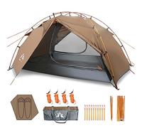 Night Cat Backpacking Tent 2 Person Lightweight Camping Tent with Foldable Pole, Lightweight Fast Setup Double Layers Waterproof Ultralight Tent Compact 7x4.4ft - Two Doors