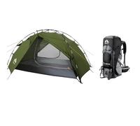 Night Cat Camping Tent 2 Person Lightweight Waterproof and Backpack Rucksack Bag 70L for Hiking Trekking