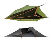 Night Cat Hammock Tent for 2 Person：Waterproof Triangle Hammock with Mosquito Net Rainfly Camping Garden Backyard Wild