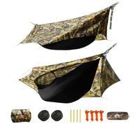 Night Cat Hammock With Mosquito Net: One-Piece Design Hammock with Tarp Lightweight Portable for 1 Person Camping Hiking