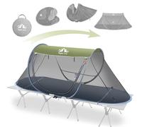 Night Cat Pop-up Mosquito Tent: 1 Person Camping Tent with Bug Screen Net Adults Kids Fits with Camping Cot (Exclueded)