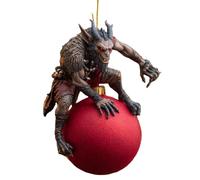 Night Christmas Ornaments Set, Gothic Dark Holiday Tree Decorations, Acrylic Horror Mythic Creature Ornaments with Hanging Cord for Home & Party Decor (a)