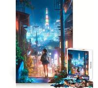Night City Jigsaw Puzzles for Adults1000 Piece Intellect Toy Stress Relief Precise Cut Perfect Present (38x26cm)