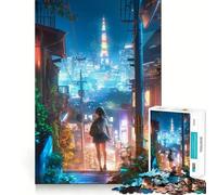 Night City Jigsaw Puzzles for Adults1000 Piece Intellect Toy Stress Relief Precise Cut Perfect Present (38x26cm)