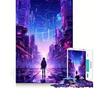 Night City Landscape 1000 Piece Jigsaw Puzzles for Adults Jigsaw Brain Workout Toy Bonding Time Art Assembly Stylish Gift (38x52cm)