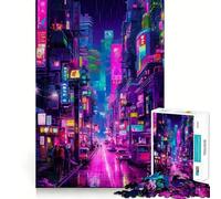 Night City Landscape 1000 Pieces Jigsaws Adults Puzzles Gifts Improve Memory Quiet Calm Sharp Edge Artistic Gift (38x52cm)