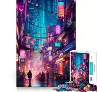 Night City Landscape Hard Jigsaw Puzzle for Adults 1000 Pieces Brain Skill Together Fun Exact Edge Creative Gift (50x75cm)