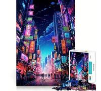 Night City Landscape Jigsaw Puzzles for Teenagers 1000 Pieces Brain Workout Toy Home Activity Art Assembly (38x52cm)