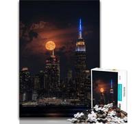 Night City Landscape Jigsaw Puzzles for Teenagers,for Educational Game Challenge Toy for Is Ideal As A Gift for The Whole Family (50x75cm)