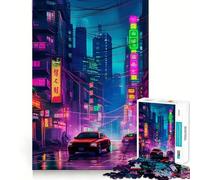 Night City Landscape Puzzles for Teenagers 1000 Pieces Brain Workout Toy Cozy Relax Image Assembly Warm Surprise (38x52cm)