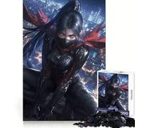 Night City Vigilante Girl Adult Jigsaw Puzzles 1000 Pieces Sharp Logic Toy Stress Release Tight Cut Art Collectible (38x52cm)