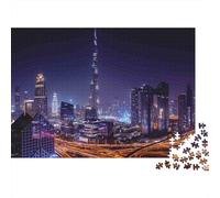 Night Cityscape Lights 1000 Pieces Jigsaw Puzzle Waterfall Art - Classic Educational Game for Adults38x26cm/1000pcs