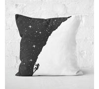 Night Climbing Black & White Cushion Square Cushion - 50x50cm - Soft Touch
