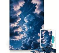 Night Clouds 1000 Pieces Jigsaw Puzzles for Teenagers Thought Toy Home Activity Precise Edge Santa Wish List (38x26cm)