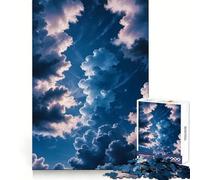 Night Clouds 1000 Pieces Jigsaw Puzzles for Teenagers Thought Toy Home Activity Precise Edge Santa Wish List (38x26cm)
