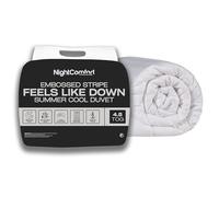Night Comfort 4.5 Tog King Duvet Summer Cool Lightweight Feels Like Down Hotel Collection Microfibre Soft Touch Satin Stripe Duvet