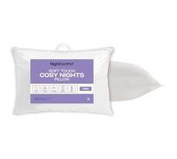 Night Comfort Cosy Nights Hotel Quality White Pillow Pack of 1 - Hypoallergenic Firm Support Pillows for Side Sleepers Filled with Bouncy Hollowfibre Big Pillows for Bed