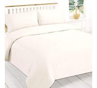 Night Comfort Hotel Essentials Luxury Linen Polycotton Bedding Set (Flat Sheet - Cream, Double)