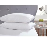 Night Comfort Hotel Quality Cotton Blend Pillow Medium Supportive for Back and Side Sleeper - Fluffy Hollowfibre Filled Down Alternative Bounce Back White Large Pillows for Bed, Pack of 2