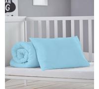 Night Comfort Hypoallergenic Baby Toddler Junior Cot Bed Coverless 9 Tog Duvet - UK Bedding for Kids, Allergy-Free Sleep Essentials Cotton blend Quilt - Light Blue