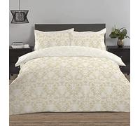 Night Comfort Percale Duvet Cover Set with Pillowcase - Damask Luxury Cotton Blend Reversible Bed Set Quilt and Pillow Cover (Multi, Double)