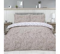 Night Comfort Percale Duvet Cover Set with Pillowcase - Luxury Cotton Blend Reversible Bed Set Quilt and Pillow Cover (Soft Beige, Single)