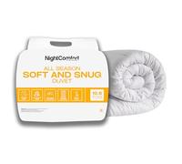 Night Comfort Soft & Snug Anti-Allergy 10.5 Tog All-Season King Size Duvet - Hypoallergenic Breathable Microfibre Cover with Lightweight Hollowfibre Filling Bedding Quilt - (230cmx220cm, White)