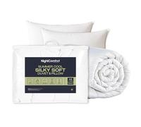 Night Comfort Super Soft Touch Microfiber Cover Anti Allergy Hollowfibre 4.5 Tog Summer Cool SuperKing Duvet and Pillow Pair