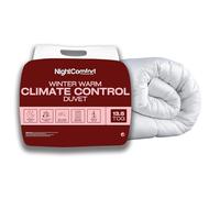 Night Comfort Winter Warms Anti-Allergy 13.5 Tog King Size Duvet - Hypoallergenic Breathable Microfibre Cover with Heavyweight Hollowfibre Filling Hotel Collection Bedding Quilt - (White, 230x220cm)