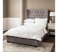 Night Comfort Wool Double Duvet - 100% Organic Temperature Regulating British Wool Filled Duvet - Diamond Quilted Soft Cotton Cover, Hypoallergenic, Easy Care, 10.5 tog (200 X 200 CM), White