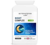 Night Complex - 13-in-1 Natural Blend with Montmorency Tart Cherry, Ashwagandha KSM66, Vitamins & Herbal Ingredients - 60 Vegan Capsules - Better Nutrition Labs
